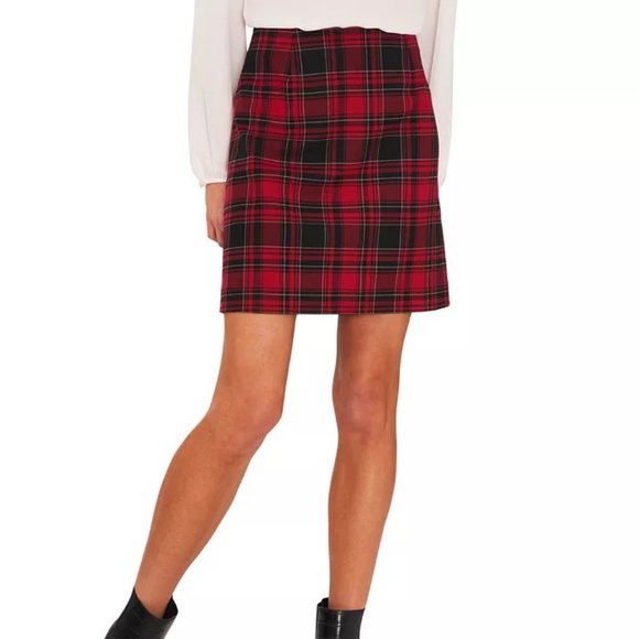 CeCe Plaid A-Line Mini Skirt NWT - Picture 1 of 3